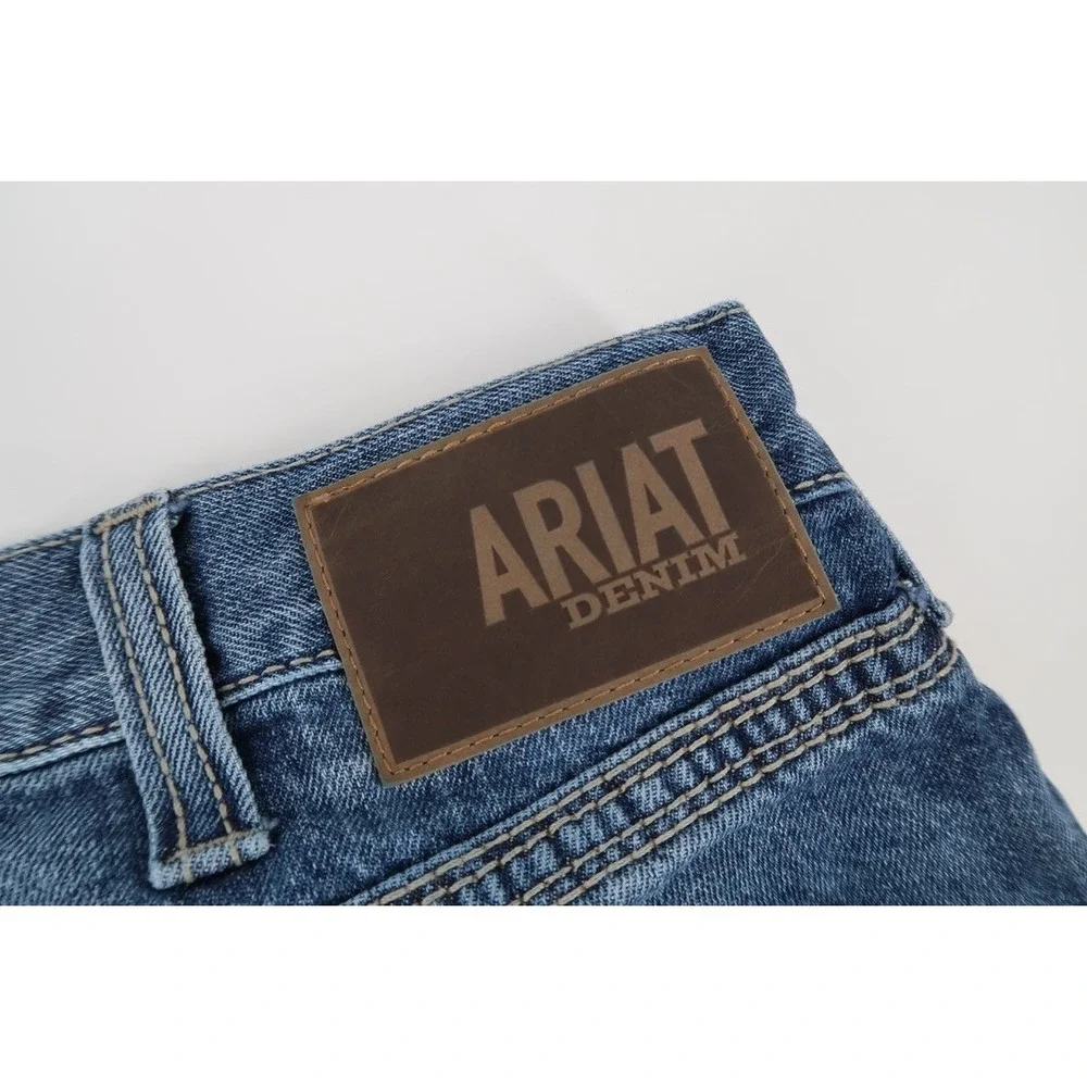 Ariat M5 Ridgeline Jeans Mens 40x32 Gambler Straight Leg Medium Wash - Picture 4 of 16